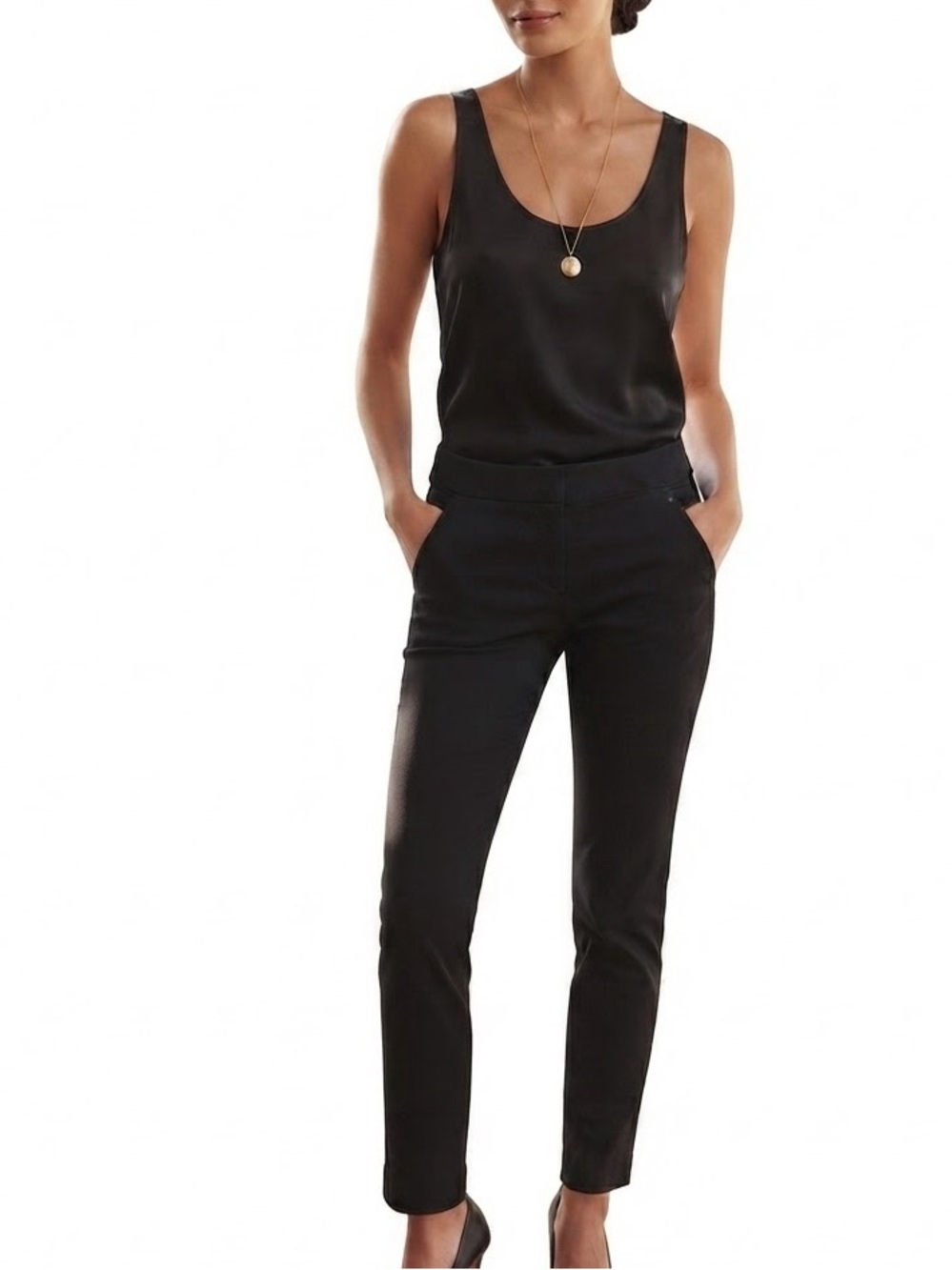 Ann Taylor Loft Marisa Skinny Black Ankle Pants
